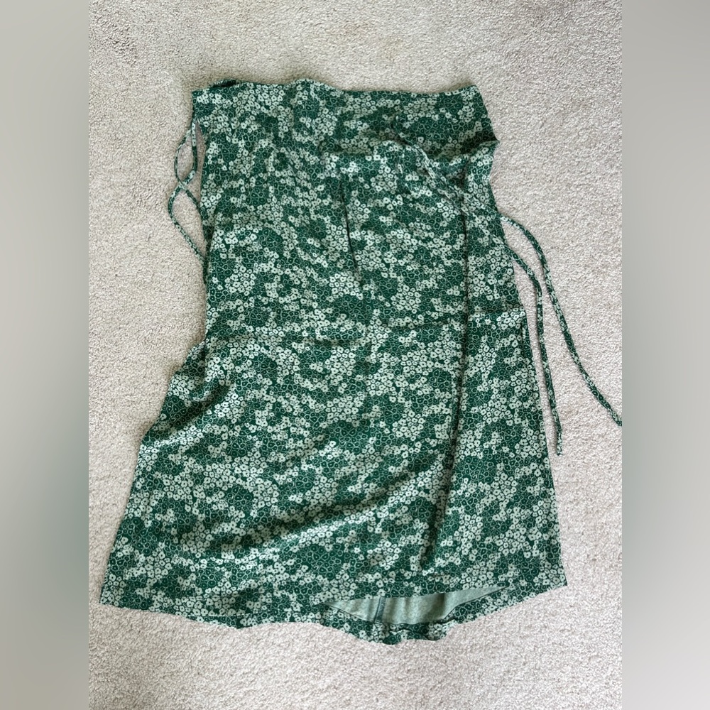 FREE PEOPLE PRINTED WRAP SKIRT